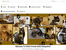Tablet Screenshot of felinefriendsnh.com